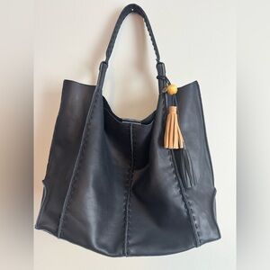 The Sak Los Feliz Large Leather Tote black